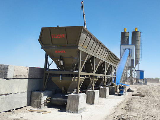AIMIX AJ-90 Planta De Concreto Instalado En Uzbekistán