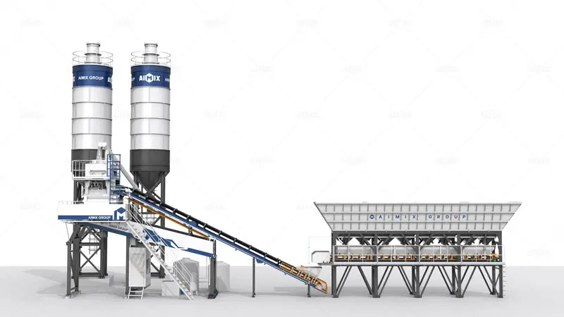 Redefiniendo la eficiencia de despliegue: AIMIX Planta de hormigón de montaje rápido AJQ